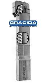 Elevador de cangilones para transporte vertical de material
