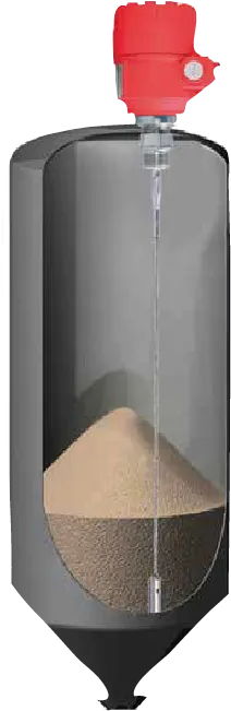 Funcionamiento del sensor de nivel de radar de onda guiada