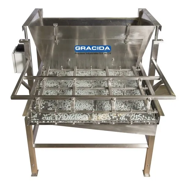 Sorter vibratorio con placa perforada para cribado