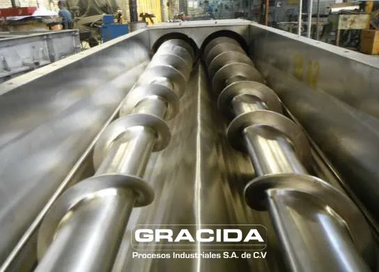 Tornillos helicoidales para transportador mecánico