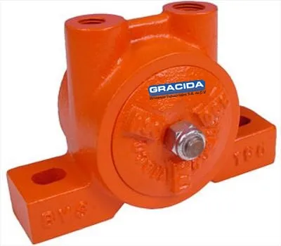 Vibrador neumático de turbina, vista de conjunto